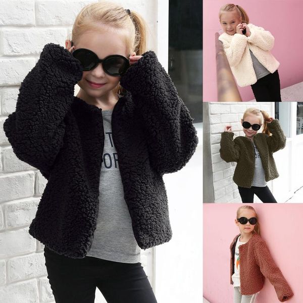 

down coat boys and girls fur vest jacket for lamb wool plus polar fleece warm 2021 autumn winter children's clothing, Blue;gray
