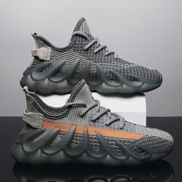 

men running shoes men's sports 2021 student's leisure running flying woven breathable men's shoes summer traniers sneakers