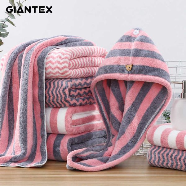 Giantex 3 Pcs Algodão Toalheiro Conjunto de Banheiro Super Absorvente Banho Face S para Adultos Serviette de Bain Toallas Recznik 210728