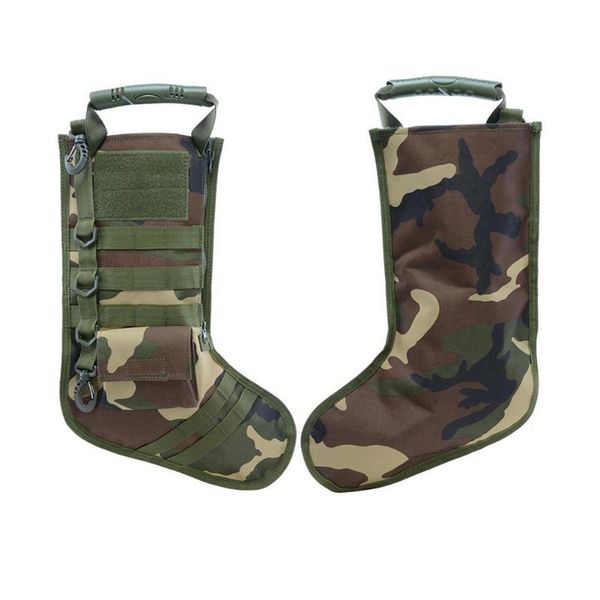 

outdoor bags tactical christmas stocking camouflage camping storage socks portable with mini