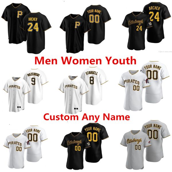 

pittsburg baseball jersey 2021 pirate chris archer corey dickerson josh bell cole tucker jameson taillon jung honus wagner clemente, Blue;black