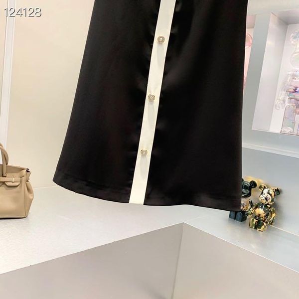 

casual dresses w1016 fashion women 2021 spring dress luxury european design party style, Black;gray
