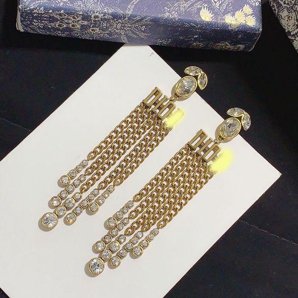 

70% off outlet online family letter tassel silver needle net red same type female earrings jewelry, Golden