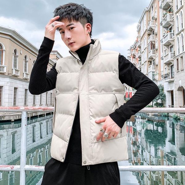 

men's vests men jacket sleeveless vest fashion spring thermal soft casual coat cotton thicken waistcoat gilet, Black;white