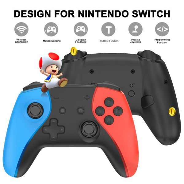 

game controllers & joysticks double vibration six axis wireless joystick gamepad joypad with wake-up controller for switch pro