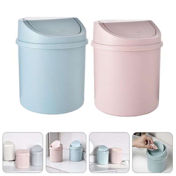 

waste bins 2pcs mini trash useful deskgarbage storage adorable litter