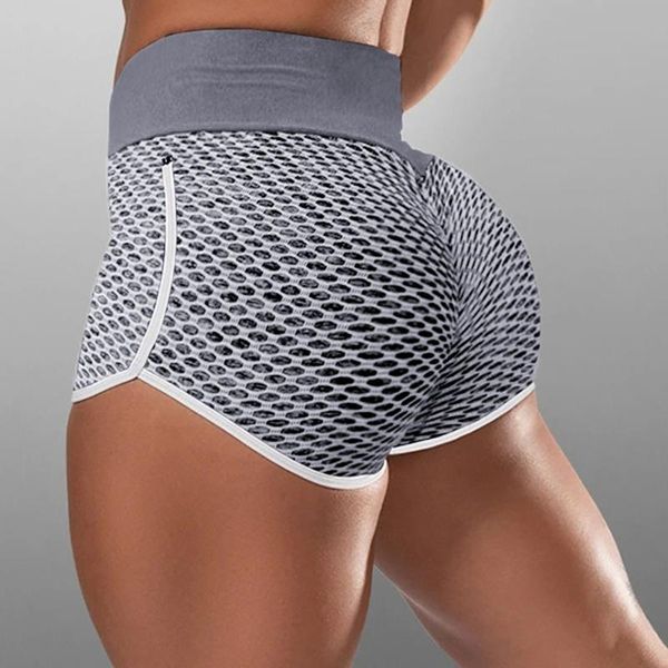 

women's shorts leggings summer sport women high waist elasticated seamless fitness training gym tights pocket short push up, White;black