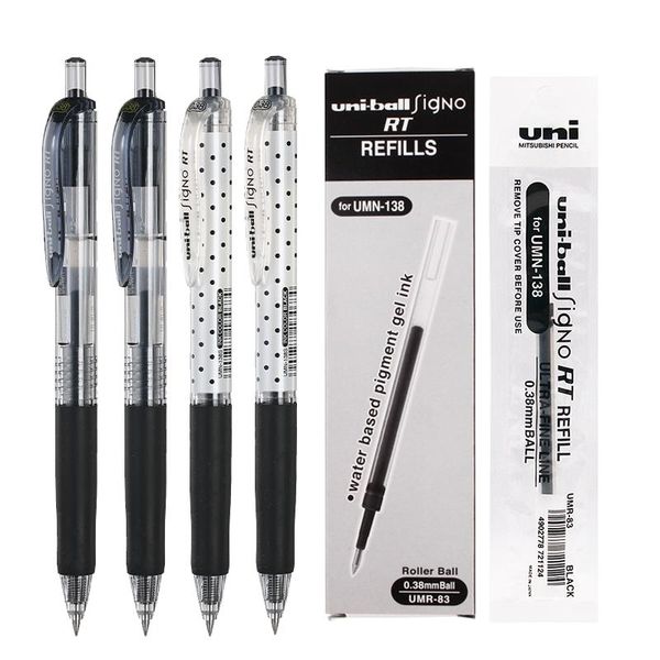 

mitsubishi umr83 neutral pen core water replacement uni ball refills, Black;red