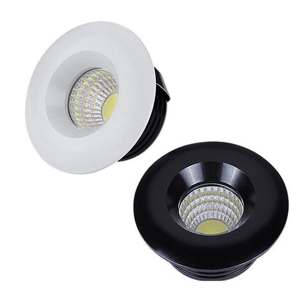 2021 110 V 220 V 12 V dimmbare LED-Downlights, runde COB-Mini-Spot-LED-Einbauleuchte für Schränke, Heimleuchten für Vitrine, Treiber im Lieferumfang enthalten