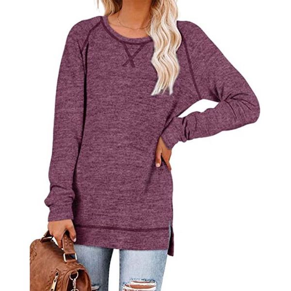 

women's hoodies & sweatshirts autumn long sleeve pullover sweatshirt women fashion clothing solid color o-neck casual streetwear jumpe, Black