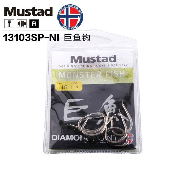 

mustad 13103 barbed hook diamond anzol flat big monster fish sea angling carbon steel hooks ocean fishing accessories pesca