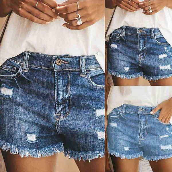 

womens fashion pocket jeans shorts high waist short lady denim shorts female hole tassel bottom casual, White;black