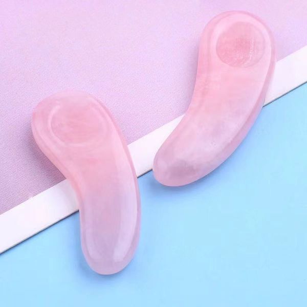 

diy facial mask massager natural crystal rose quartz stone dispensing rod eye cream spoon beauty cosmetic tool