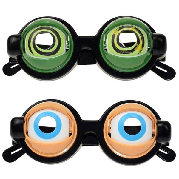 

funny prank glasses toys horror eyeball crazy eyes toy supplies kids party for halloween chrismas gift gag fashion sunglasses frames, Black