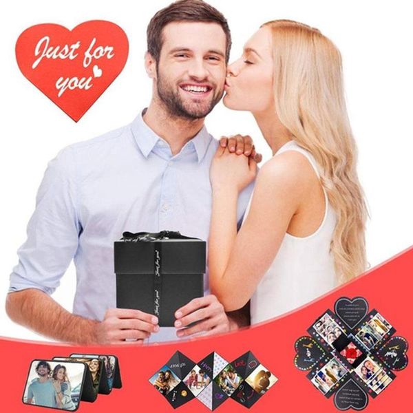 

gift wrap quadrangle surprise explosion box diy valentine's day po birthda scrapbook annive j6o5