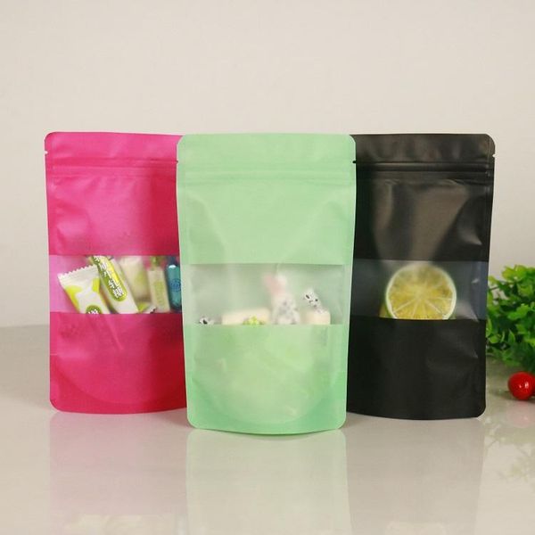 

gift wrap colourful standup plastic bag with mawindow and zipper,gift dried fruit tea packaging pouches zipper self sealing