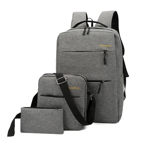 

wholesale 3pcs set durable anti theft lapbags men business travel casual backpack