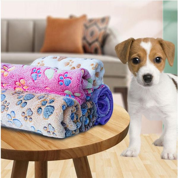 

print dog towel for cute pet cat sleep warm towl puppy kitten fleece soft blanket bathrobe beds mat & furniture