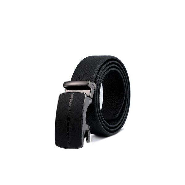 

leather new smooth automatic buckle men's belt, Black;brown