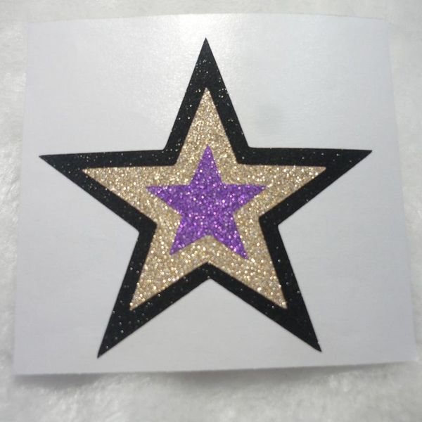 

stickers - rose gold, purple with black outline 3inch cut-outs gift wrap