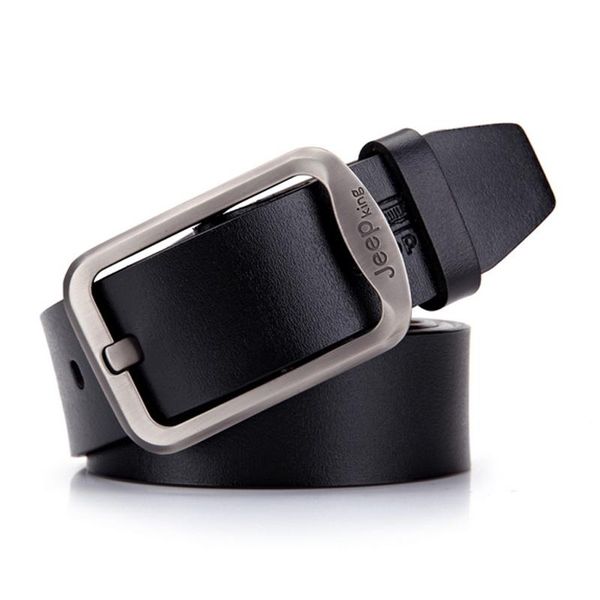 

belts designer 100% upper genuine leather alloy pin buckle belt for men business fancy vintage jean cintos, Black;brown