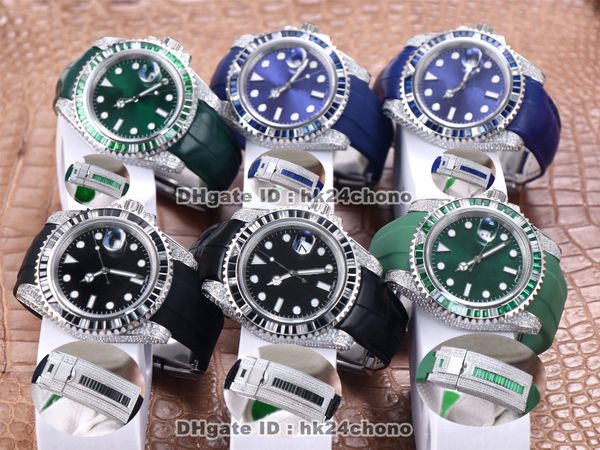 

14 styles luxury watches dr 40mm 904l steel diamond eta2824 automatic mens watch sapphire crystal rubber/leather strap diamonds buckle gents, Slivery;brown