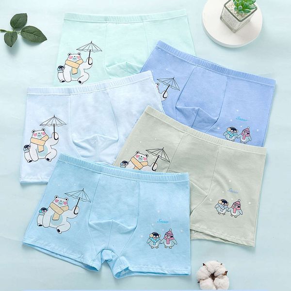 

panties children's underwear men's 95% soft cotton cute cartoon middle school children's mixed color boxer shorts, Camo