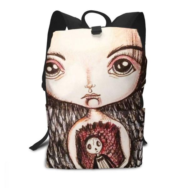 

backpack gothic wings backpacks teen bag trend pattern multi function bags