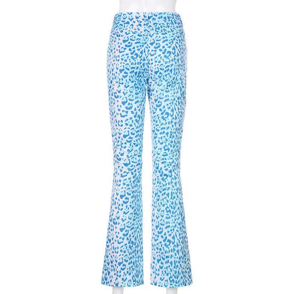 

sweetown 2021 autumn leopard print cargo pants women preppy style y2k streetwear outfits high waist straight trousers harajuku, Black;white
