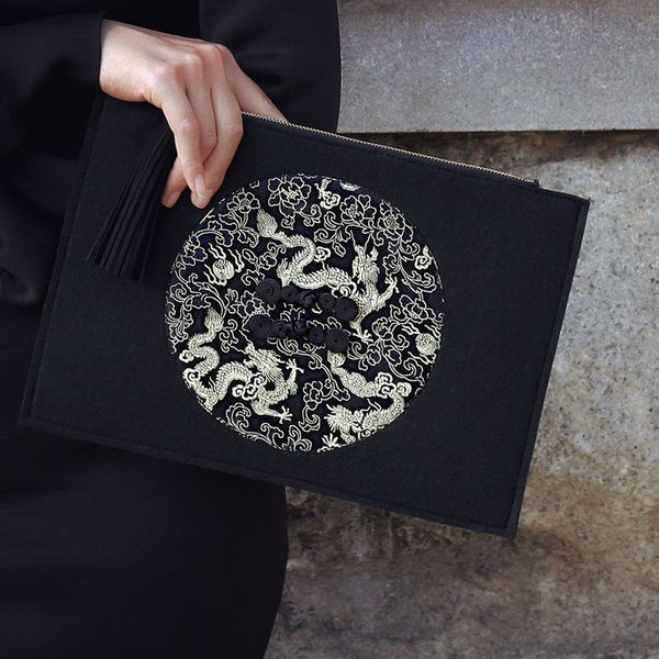 

non woven felt lady's tang suit handbag dinner ball bag