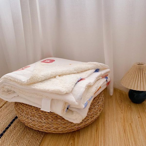

blankets autumn and winter cartoon lamb cashmere milk velvet double blanket air conditioning sofa nap