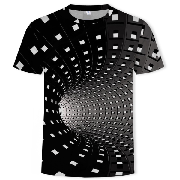 

men's summer 3d digital printed t-shirt, slim round neck short sleeve t-shirt t-shirts, White;black