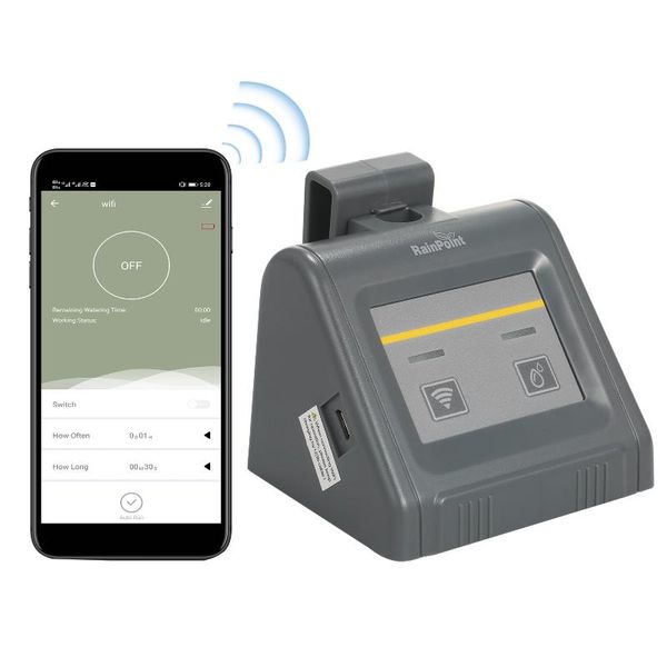 

watering equipments wifi programmable timer intelligent irrigation controller automatic system with drippers tubing barb fittings