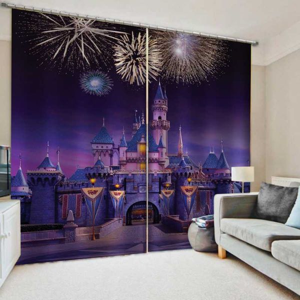 

curtain & drapes luxury blackout 3d window curtains for living room bedroom purple buidling