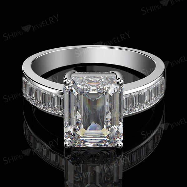 

925 silver diamond gold plated eternity women engagement diamond ring