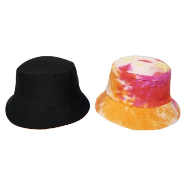 

cloches women bucket hat fashion concise casual colorful double wear sunscreen beach travel, Blue;gray