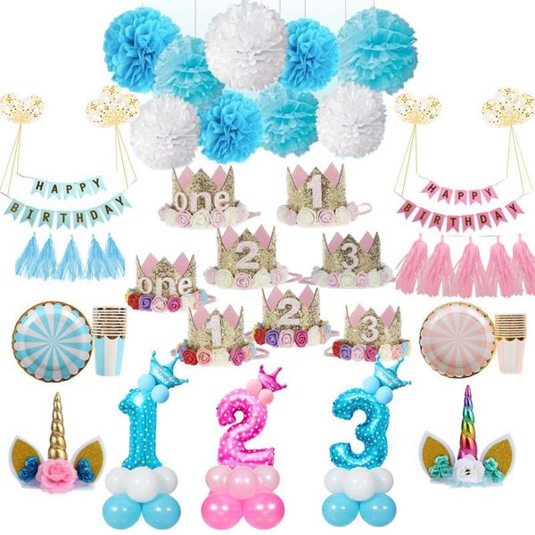 

party decoration baby shower boy girl decorations set it's a oh balloons gender reveal kids birthday gifts