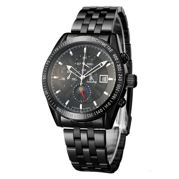 

ik colouring horloges mannen mechanische black steel automatische sapphire polshorloge mannelijke waterdicht reloj, Slivery;brown