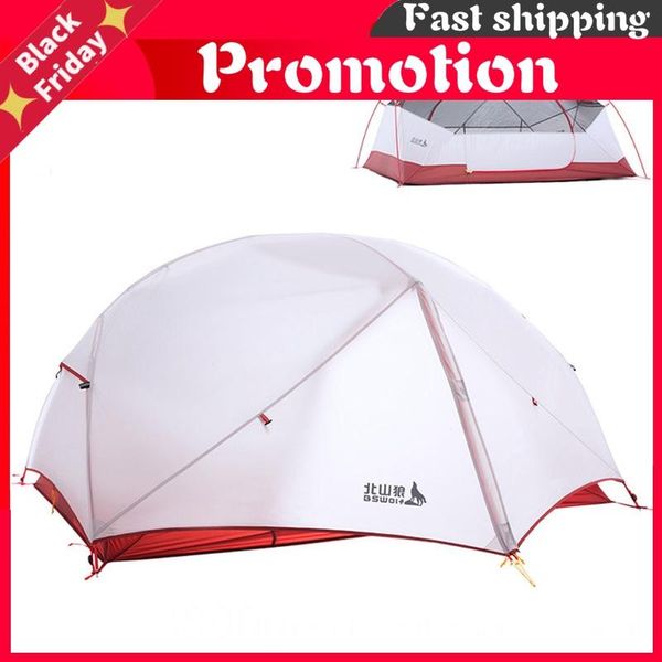 

tents and shelters 2 persons camping tent ultralight 20d 380t nylon fabric double layer waterproof backpacking for hiking with mat