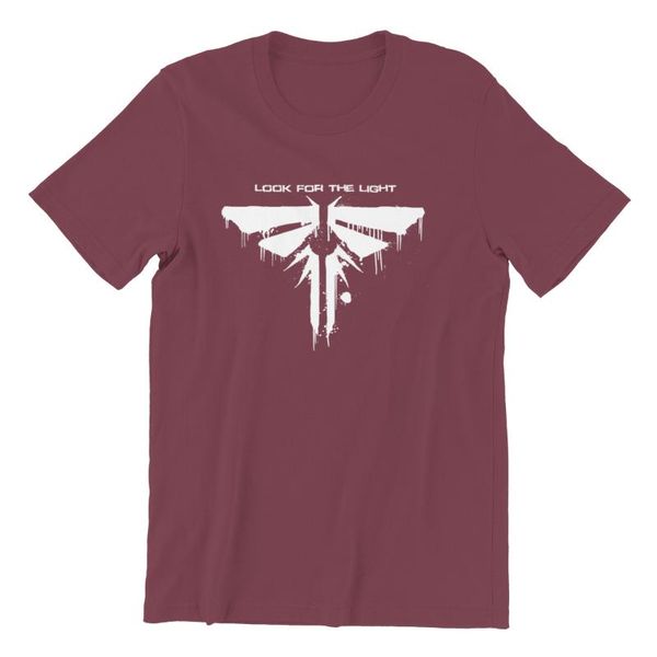 

men's t-shirts antifor the last of us game printing vitality comfort public fitness men clothing 131334, White;black