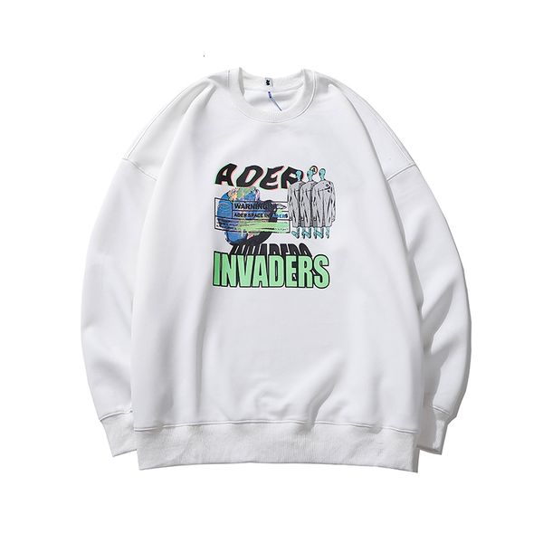 

hoodies 20ss korea hiphop oversized spaceship design ader error sweatshirts crewneck men women pullover adererror hoodie streetwear, Black