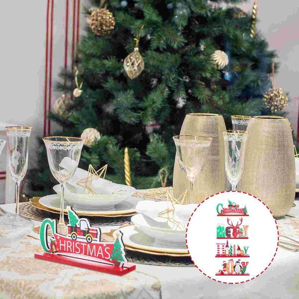 

party decoration 4pcs christmas themed ornaments decorative decors (assorted color)