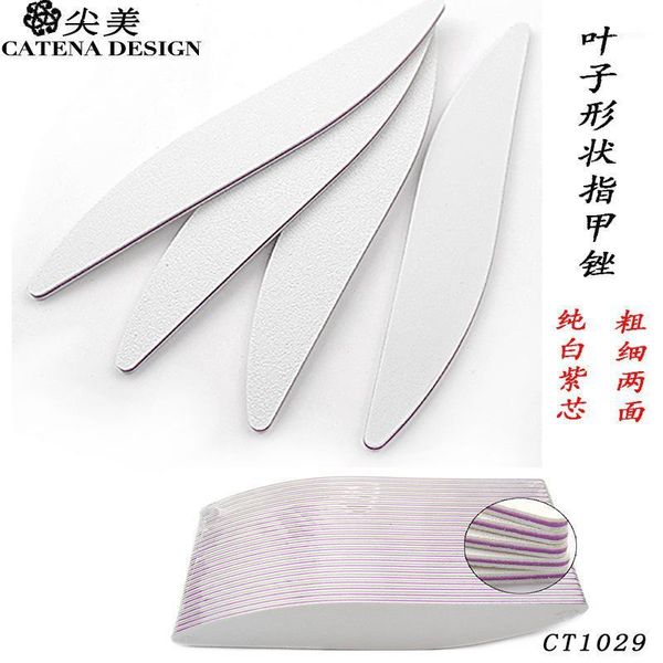 

grade willow shaped waterproof nail file wearable not sharp sand drop thickness two-sided da mo tiao green dull polish rub a1