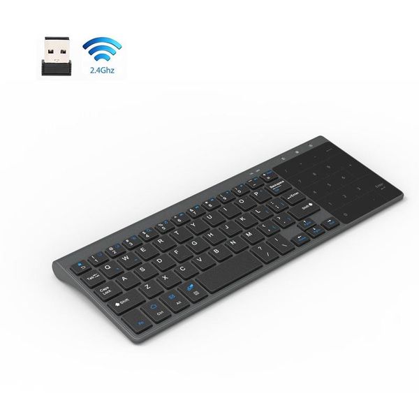 

keyboards 2.4ghz wireless keyboard with number touchpad mouse 2 in 1 thin numeric keypad for android windows desklappc tv box