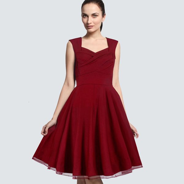 

dresses women summer casual sleeveless bodycon party vintage rockabilly 50s 60s formal swing a-line a003, Black;gray