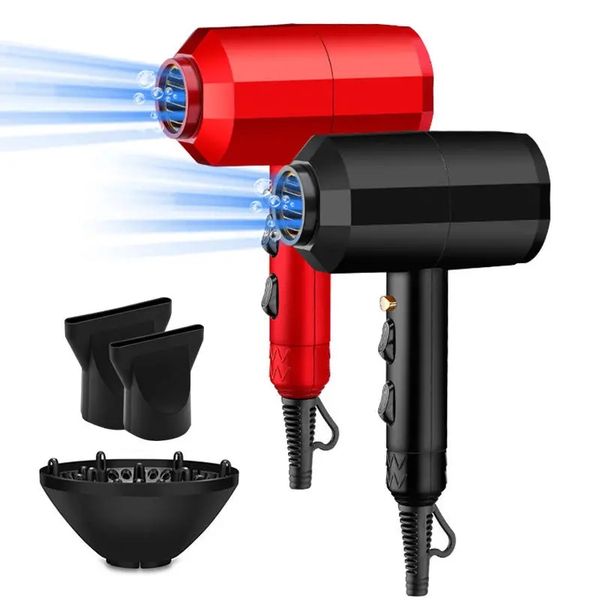

professional high power electric hair dryer cold air thermostatic use home hair salon r - wine red