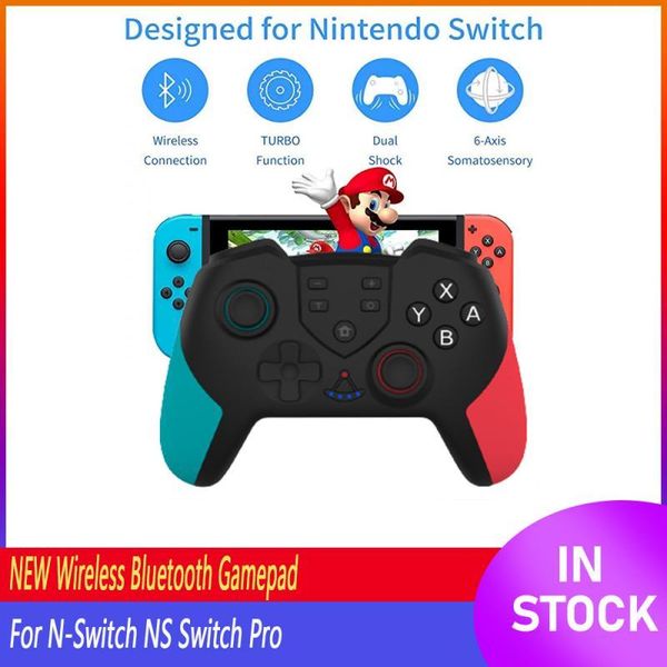 

bluetooth gamepad controller wireless joystick for n-switch ns switch pro remote supports vibration game controllers & joysticks