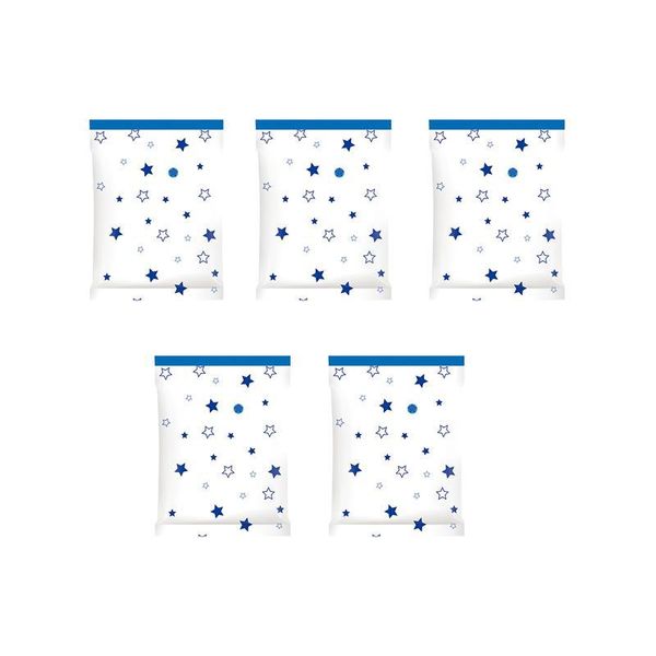 

storage bags 5pcs vacuum for clothes bag with valve transparent border foldable compressed organizer space saving seal packet