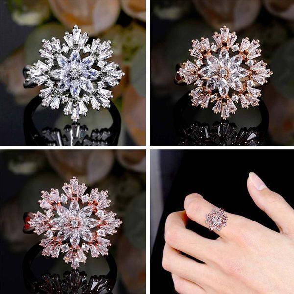 

wedding rings women romantic design ceremony party open silver color/gold color/rose gold color adjustable trendy jewelry, Slivery;golden