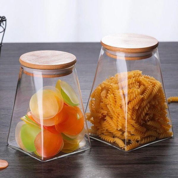 

storage bottles & jars glass for spices slimes with lid bottle tea coffee candy cane food jar canister kitchen mason bank sugar bowl
